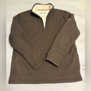 Orvis Brown Quarter-Zip Pullover